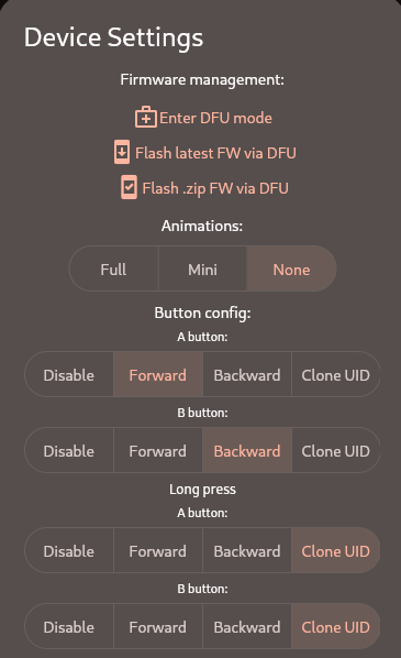 Device Settings